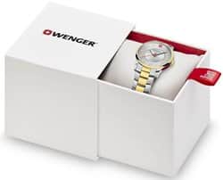 שעון יד שוויצרי בעיצוב אלגנטי ייחודי של חברת Wenger.