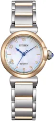 Citizen EM1136-87D שנתיים אחריות יבואן רשמי l שעון יד סולארי סיטיזן לאישה l CIEM113687D דגם חדש l