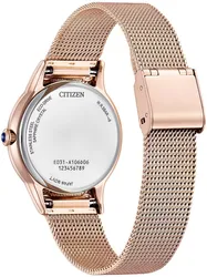 Citizen EM1153-88A שנתיים אחריות יבואן רשמי l שעון יד סולארי סיטיזן לאישה l CIEM115388A דגם חדש l