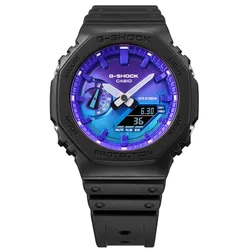 G-Shock GA2100FL1A שעון יד ג׳י שוק אנלוגי דיגיטלי יוניסקס עם לוח בעיצוב להבות