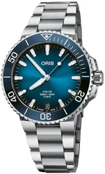 Oris 0140077694135-0782209P אחריות יבואן רשמי l שעון יד אוריס לגבר l מסדרת שעוני Aquis Date 41.5mm Calibre 400 Oris אוטומטי l