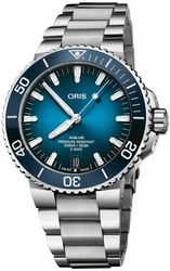 Oris 0140077634135-0782409P אחריות יבואן רשמי l שעון יד אוריס לגבר l מסדרת שעוני Aquis Date 43.5mm Calibre 400 Oris אוטומטי l