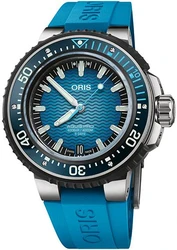 Oris 0140077777155-Set אחריות יבואן רשמי l שעון יד אוריס 4000M צלילה לגבר l מסדרת שעוני Aquis Pro 4000m Oris אוטומטי l