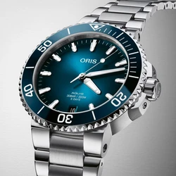 Oris 01 400 7769 4135-07 8  אחריות יבואן רשמי l שעון יד אוריס לגבר l מסדרת שעוני Aquis Date 41.5mm C