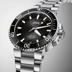 Oris 01 400 7769 4154-07 8  אחריות יבואן רשמי l שעון יד אוריס לגבר l מסדרת שעוני Aquis Date 41.5mm C
