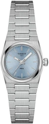 Tissot T137.010.11.351.00 אחריות יבואן רשמי טיסו PRX 25mm לאישה l שעון טיסו לוח בגוון תכלת T1370101135100 שעון יוקרתי ועדין לאישה l