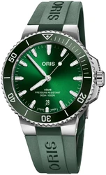 Oris 0173377874157-0742237FC אחריות יבואן רשמי l שעון יד אוריס יוניסקס l מסדרת שעוני Aquis Date 43.5 Oris אוטומטי l
