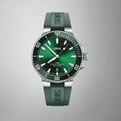 Oris 0173377874157-0742237FC אחריות יבואן רשמי l שעון יד אוריס יוניסקס l מסדרת שעוני Aquis Date 43.5 Oris אוטומטי l