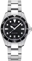 Certina C048.410.11.051.00 אחריות יבואן רשמי l שעון סרטינה יוניסקס צלילה 300M דגם חדש l שעון יד סרטינה C0484101105100 מנגנון קוורץ שוויצרי l