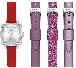Tissot T058.109.16.036.00 אחריות יבואן רשמי טיסו לאישה l שעון מרובע יוקרתי מבית חברת טיסו לוח השעון משובץ 12 יהלומים מגיע במארז מיוחד עם 3 רצועות נוספות l ענק השעונים הרצל 73 רמת גן