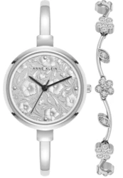 Anne Klein AK/5275SVST סט עם צמיד מתנה לנשים חדש