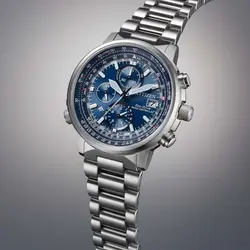 CIAT830058L שעון טייסים שחור סולארי רדיו קונטרול