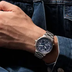 CIAT830058L שעון טייסים שחור סולארי רדיו קונטרול