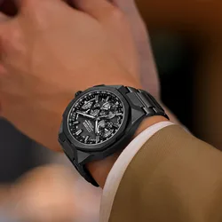 שעון יד לגבר בעל מנגנון Eco-Drive F950 לטעינה סולארית וקליטת אותות GPS