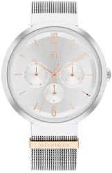 Tommy Hilfiger 1782537 שעון יד טומי הילפיגר l שעון לאישה בעיצוב משגע l שעון רצועת רשת פלדה אל-חלד l מלאי מוגבל l