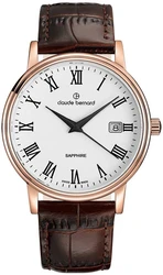 Claude Bernard 53009-37R-BR אחריות יבואן רשמי l שעון אלגנטי לגבר l שעון שוויצרי קלוד ברנרד l להיט ענק l