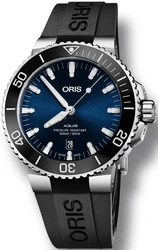 Oris 0173377304135-0742464E אחריות יבואן רשמי l שעון יד אוריס 300M צלילה לגבר l מסדרת שעוני Aquis Date 43.5 Oris אוטומטי l