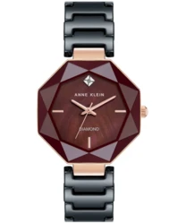 Anne Klein AK/5064BYBK נשים קרמיקה חדש !