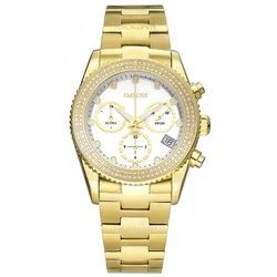 שעון EMBOSS לאישה סקובה ליידי יהלומים זהוב EYSCFCYGSMY160